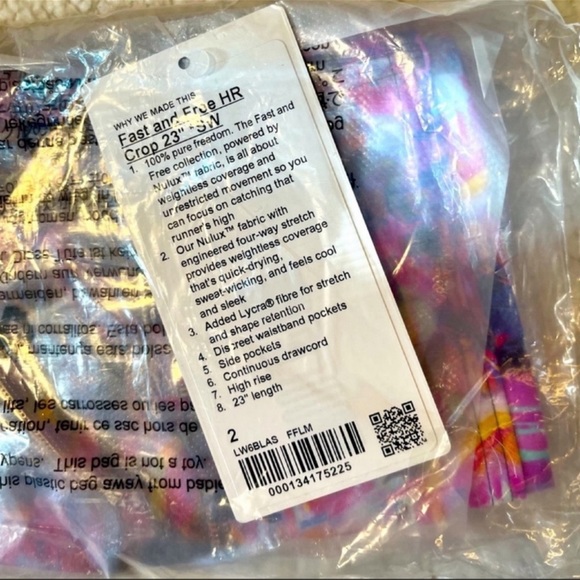 Lululemon 2021 SeaWheeze Fast and Free Tight, 23”; Flash Floral Multi; S… - Picture 5 of 6
